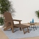 preview thumbnail 45 of 78, WINSOON All Weather HIPS Folding Adirondack Chair with Ottoman, 5-Gear Adjustable Backrest and Retractable Ottoman Set of 4