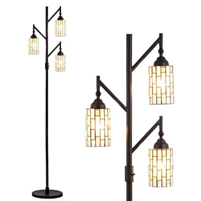 Walker Tiffany-Style 71" Multi-Light LED Floor Lamp, Bronze by JONATHAN Y