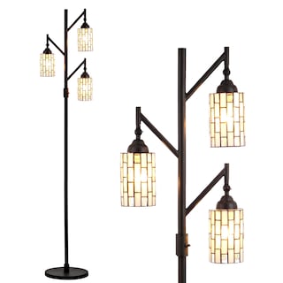 Walker Tiffany-Style 71" Multi-Light LED Floor Lamp, Bronze by JONATHAN Y