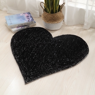 Hearts Collection Hand Woven Shag Area Rug - 24