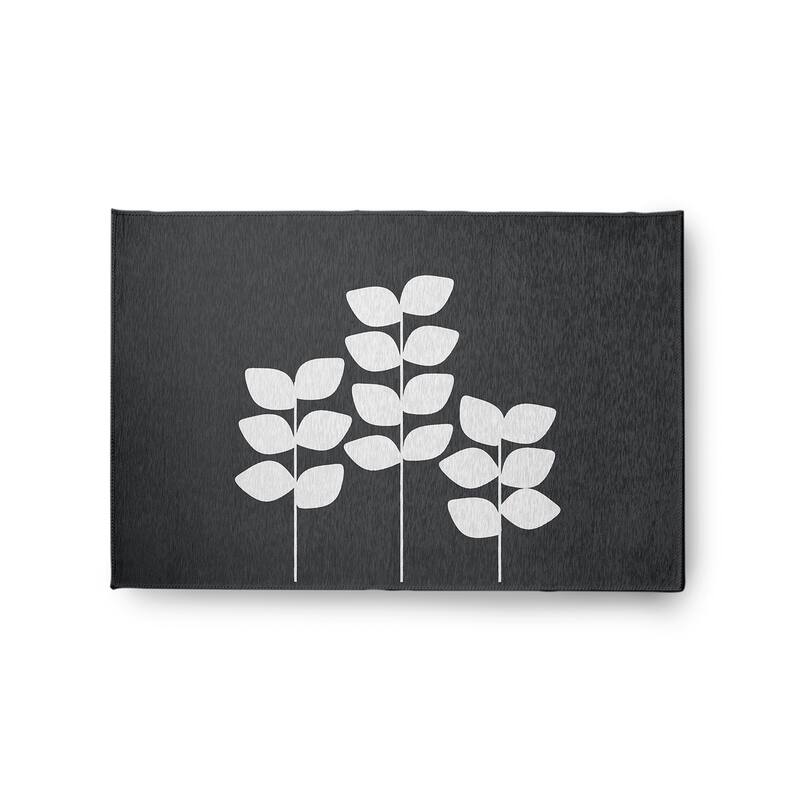 Simple Stems Spring Chenille Indoor/Outdoor Rug - Grey - 2' x 3'