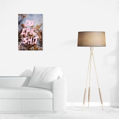 Wynwood Studio Canvas Fashion and Glam Do Epic Pink and Pastel Pink Modern & Contemporary Wall Art Canvas Print