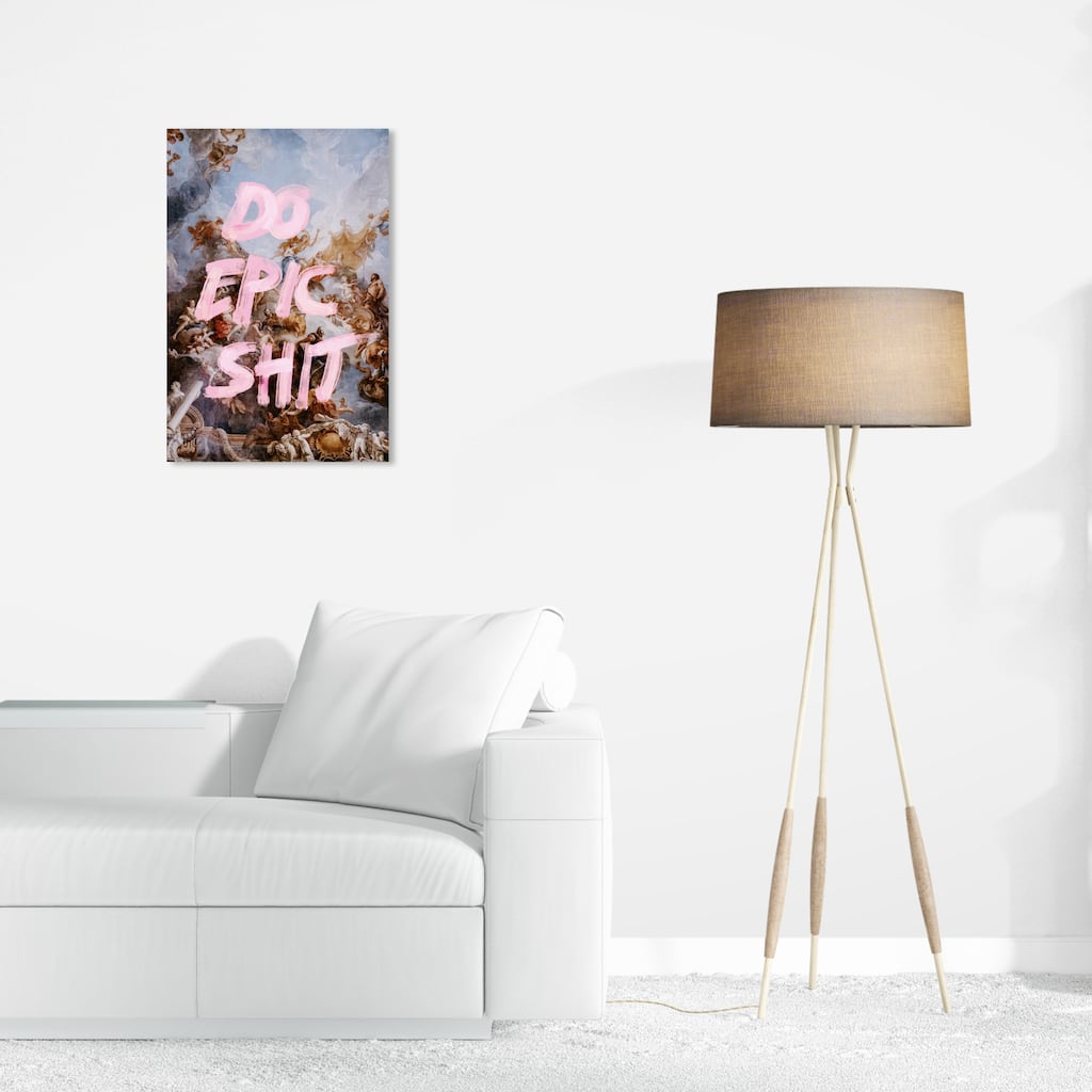 Wynwood Studio Canvas Fashion and Glam Do Epic Pink and Pastel Pink Modern & Contemporary Wall Art Canvas Print