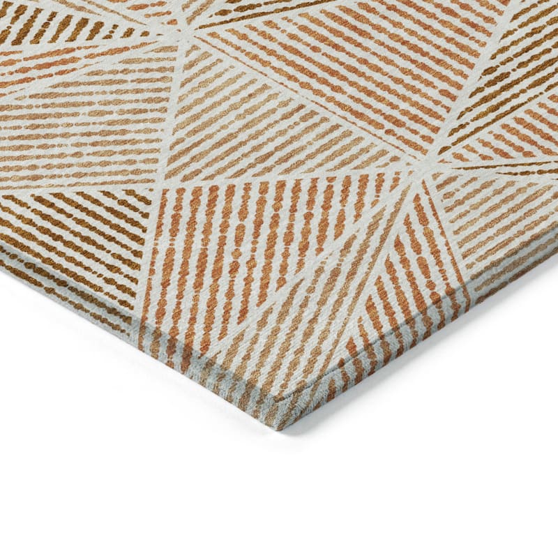 HomeRoots Geometric Transitional Rectangle Outdoor Rug