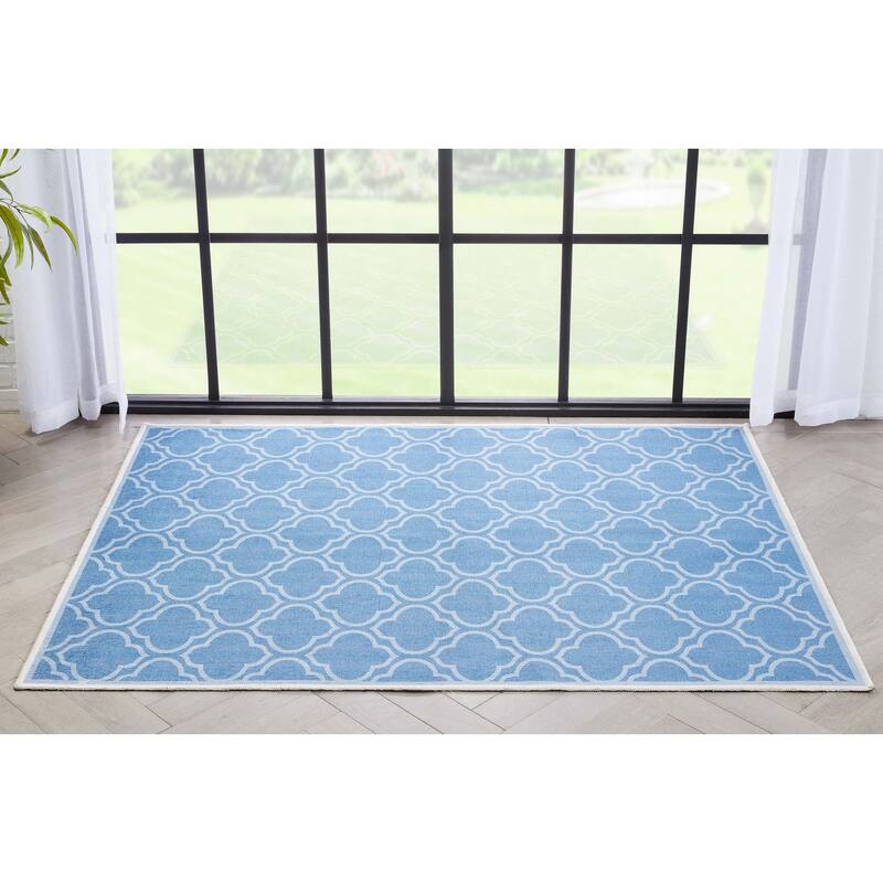Well Woven Apollo Lattice Moroccan Machine Washable Area Rug
