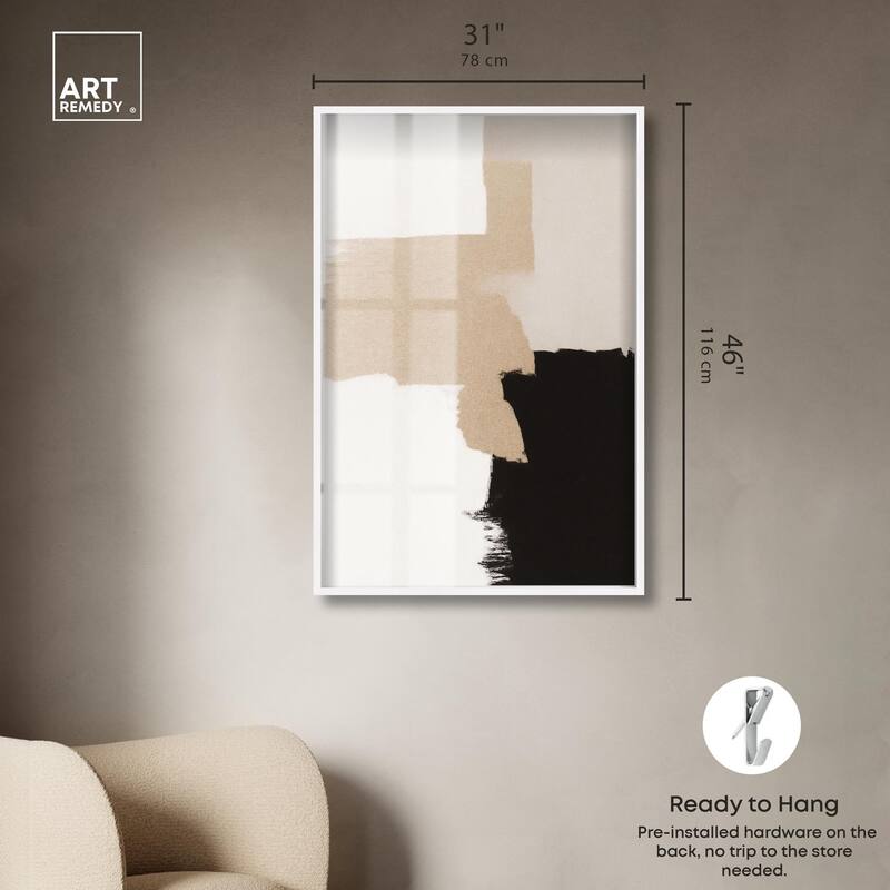 Beige and Black II Shadowbox by Art Remedy