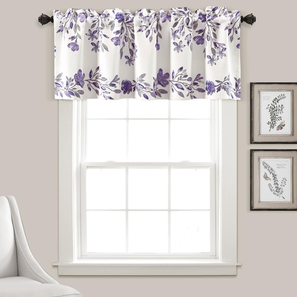 Lush Decor Tanisha Room Darkening Window Curtain Valance - 18" x 52"