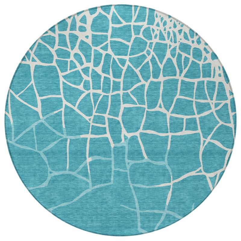 HomeRoots Abstract Transitional Rectangle Outdoor Rug
