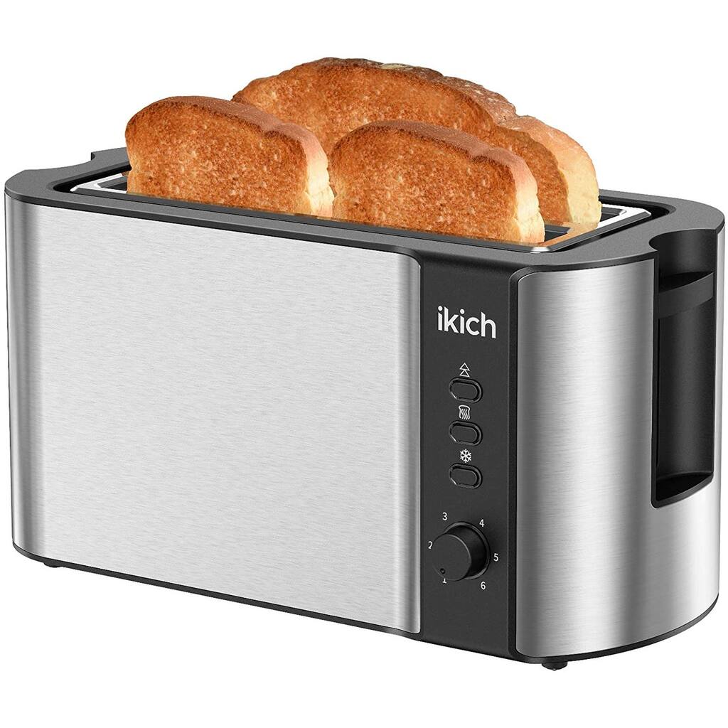 Toaster 2 Long Slot Toaster 4 Slice Stainless Steel Warming Rack Tray ...