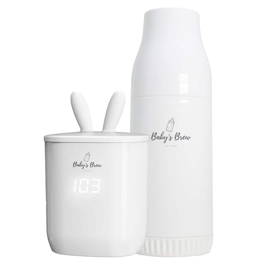 Baby's Brew Warmer + Formula Dispenser Set - White