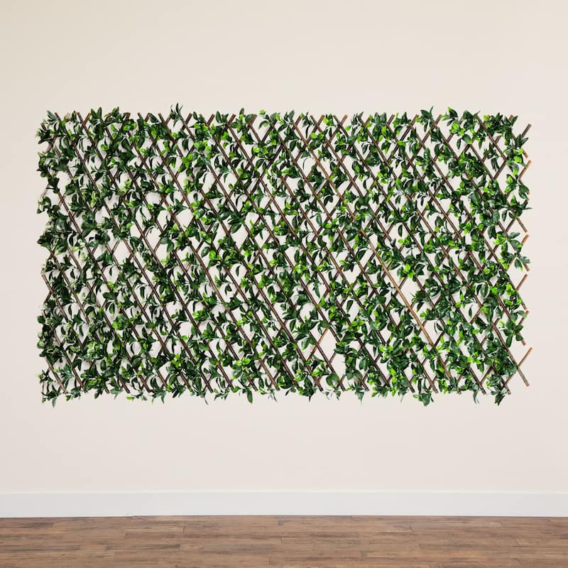 Artificial Gardenia UV Resistant Expandable Outdoor Fence - 40" x 80"