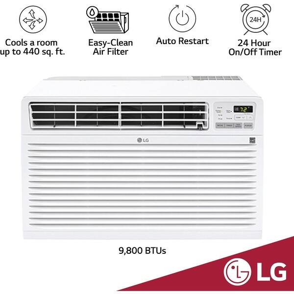 Shop Lg Lt1016cer 9 800 Btu 115v Through The Wall Air Conditioner With Remote Control Overstock 11627671