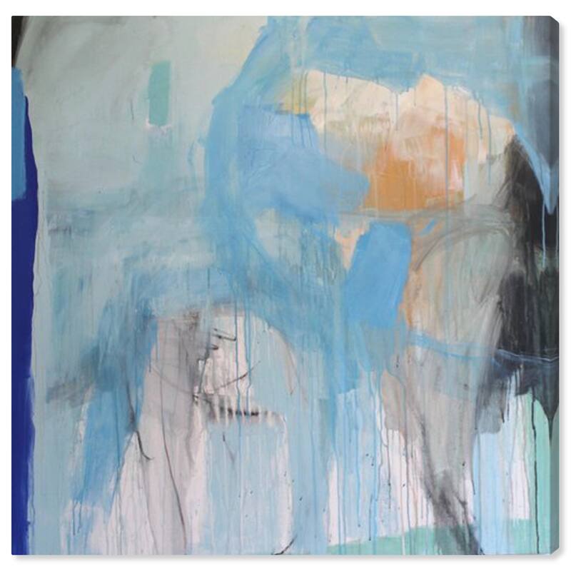 Wynwood Studio Canvas Abstract Buffy Walters - Blues on my Wall Blue and Light Blue Modern & Contemporary Wall Art Canvas Print