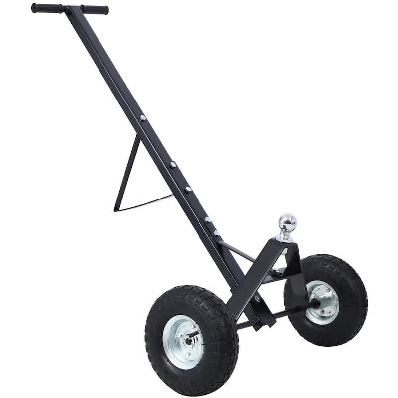 Multifunctional trailer dolly with 10-inch pneumatic tires, 600 lbs capacity