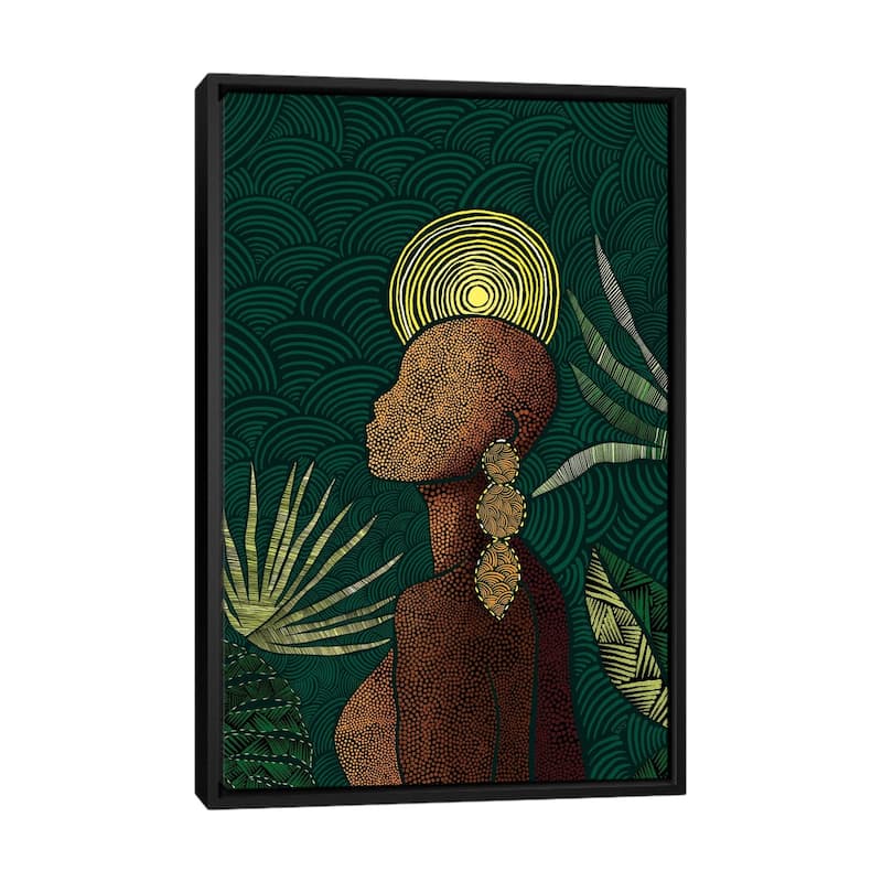 iCanvas "Vea (Teal)" by Bria Nicole Framed Canvas Print - Black - 48x32