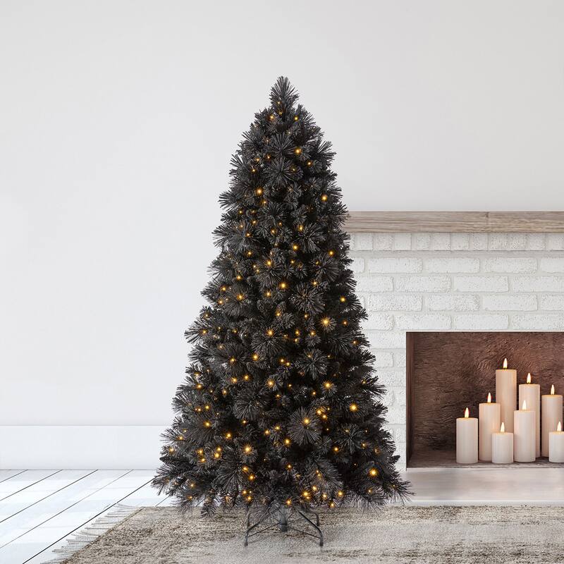 Home Heritage Rotating Tree Stand Base w/ Snowdrift 6.5 Ft Pre-Lit Holiday Tree - 29