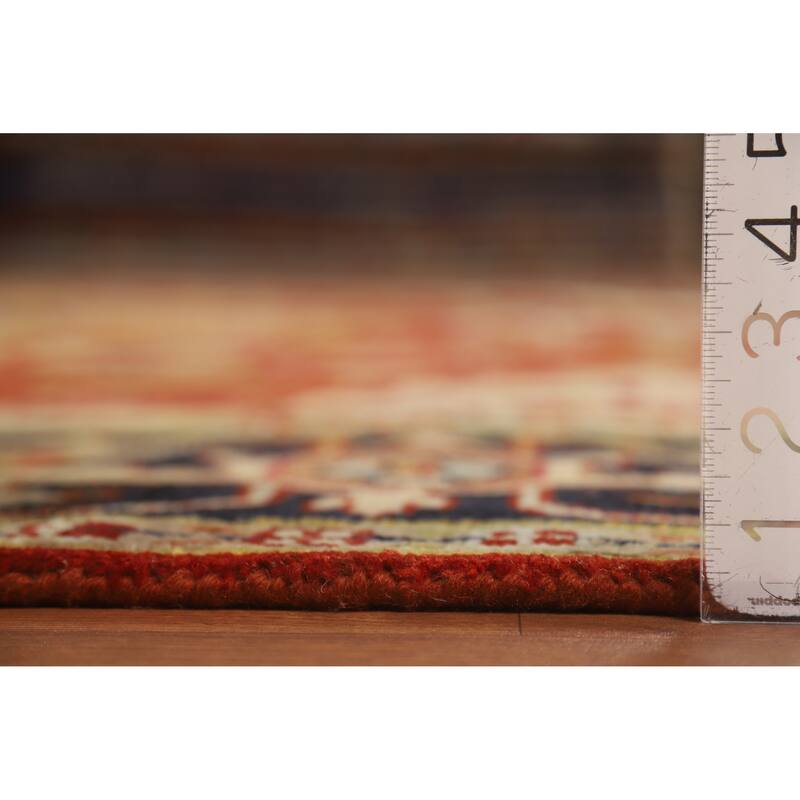 Hand Knotted Oriental 100% Wool Carpet Traditional Medallion Oranges & Rust Heriz (serapi) Area Rug - 11' 10'' X 8' 11''