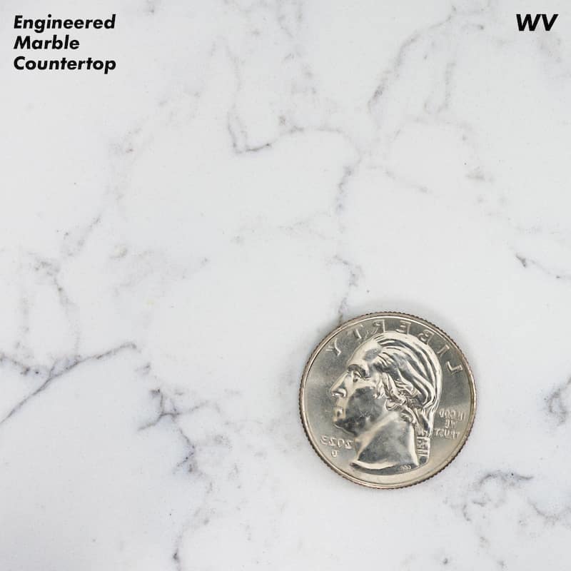 KitchenBathCollection Aria 48" Bathroom Vanity with Engineered Marble Top