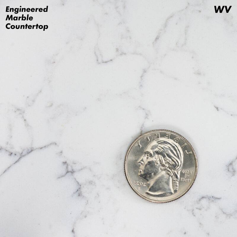 KitchenBathCollection Bella 60" Single Bathroom Vanity with Engineered Marble Top