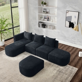 L Shape Sectional Sofa, DIY Combination Living Room Sofa Set, Modular