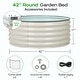preview thumbnail 11 of 14, Aoodor 17'' Tall Aluzinc Metal Raised Garden Bed 42'' Round - Outdoor Open-Ended Base Garden Planter Box - N/A