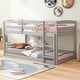 preview thumbnail 1 of 7, Solid Wood Bunk Bed Frame Twin Over Twin Low Bunk Bed W/ Ladder