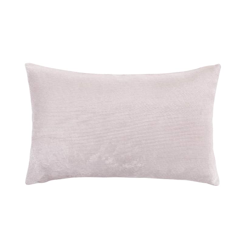 Paseo Road by HiEnd Accents Velvet Pink Lumbar Pillow, 16"x26"