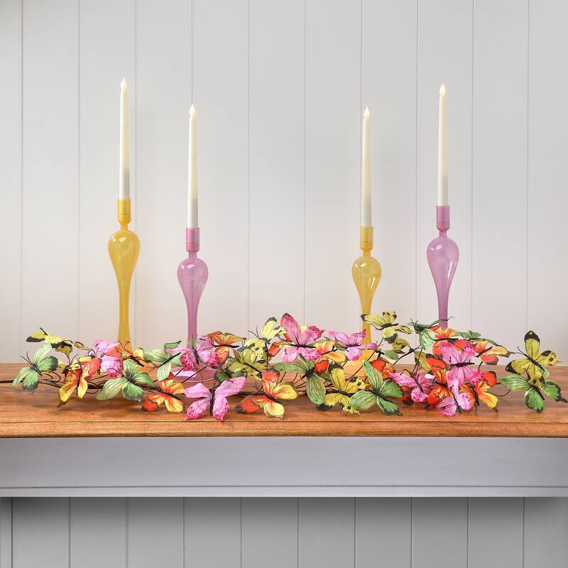 36" Butterfly Garland - Pink