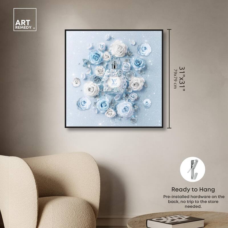 Sparkling Floral Perfume Canvas by Art Remedy