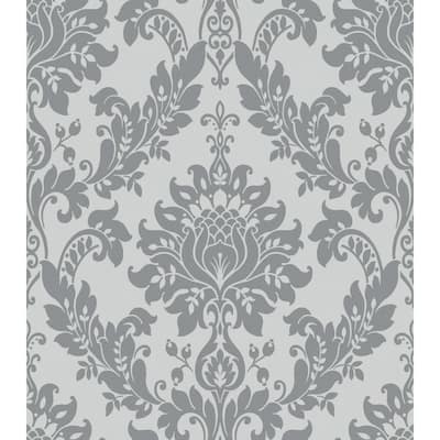 Clara Damask Luxury Italian Vinyl Wallpaper – 396in x 20.8in