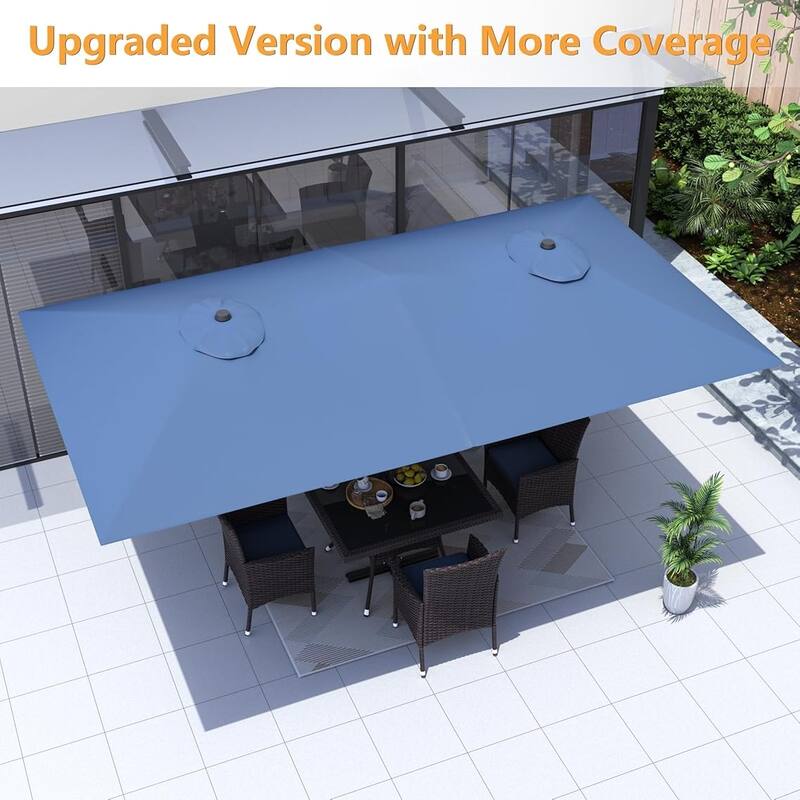 Kullavik 15ft Heavy-Duty Outdoor Center Pole Patio Umbrella