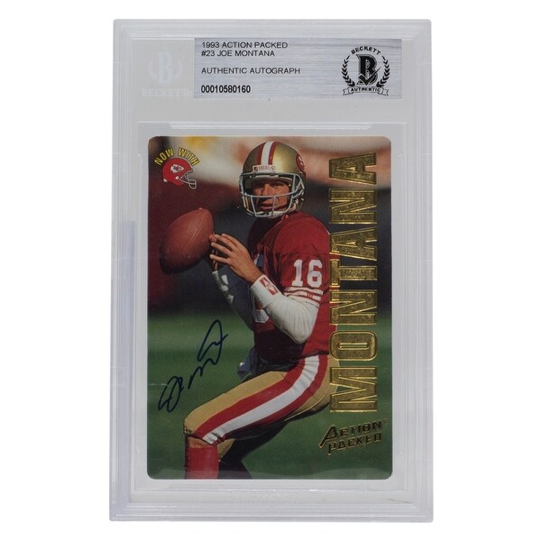 Joe Montana Signed 1993 Action Packed #23 San Francisco 49ers Card BGS - Overstock - 33336748