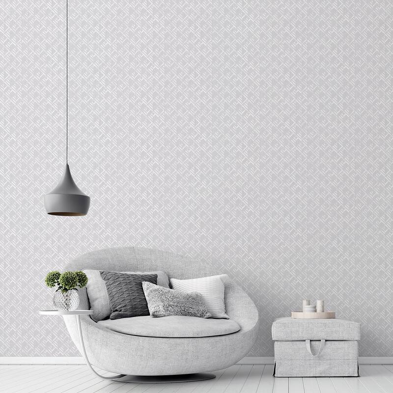 Galerie Wallcoverings TexStyle Collection Geometric Block Flock Non-woven Metallic Wallpaper Roll