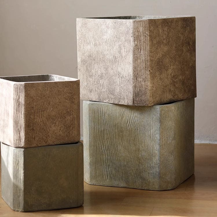 RusticReach StoneGrain Square Planter