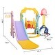 preview thumbnail 16 of 32, 5 in 1 Long Slide w/ Basketball Hoops,Football gate,Ringtoss,Swing Set