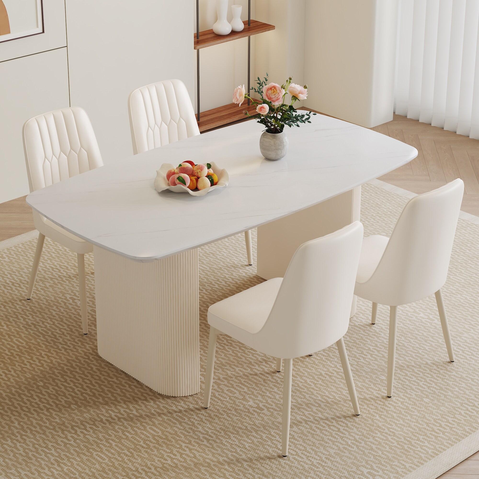 Kitchen Table and Chair Set with White 67