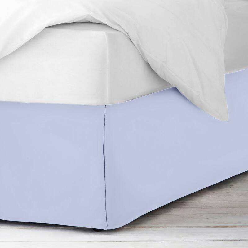 Clara Clark Pleated Bed Skirt-14 inch Tailored Drop - Soft Double Brushed Premium Microfiber Ruffle Bed Skirt - Includes 8 Pins