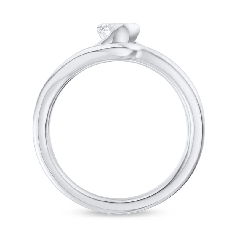 1/2 ct TDW Dimaond Bypass Bridal Set in Silver for Women