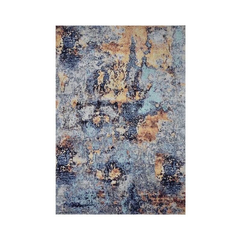 Hand Woven Victoria Micro Printed Polyester Traditional Oriental Area Rug - 8' 9" x 11' 9"