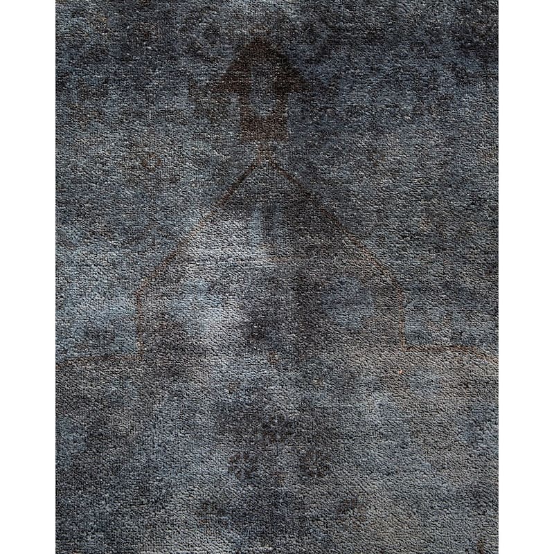 Overton Handknotted Wool Vintage Inspired Contemporary Overdyed Light Gray Area Rug - 18' 4" x 12' 5"