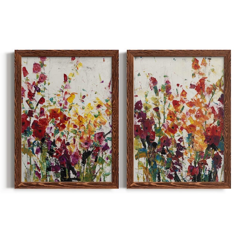 Wildflowers Blooming I Premium Framed Canvas - Ready to Hang - Multi-Color