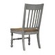 preview thumbnail 3 of 3, Somette Weston Aged Bluish Grey with cream rub through Dining Chairs - Set of 2