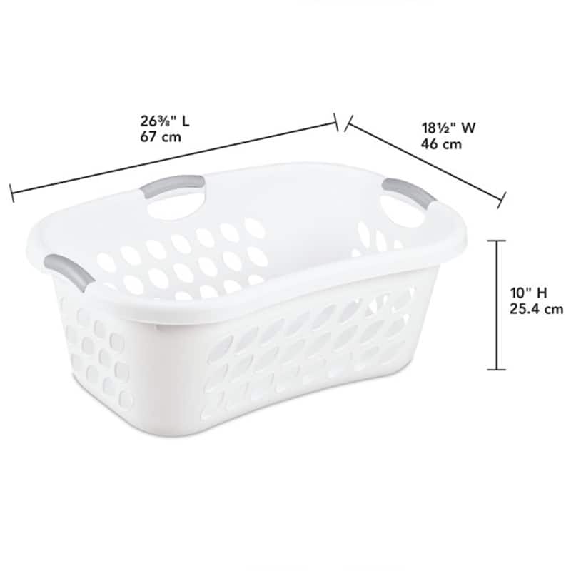 Sterilite Ultra 2 Bushel Plastic Stackable Clothes Laundry Basket, Aqua (6 Pack)