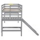 preview thumbnail 9 of 16, Kids Furniture Twin Size Loft Bed Platform Kids Bed with Ladder and Space Storage, Grey