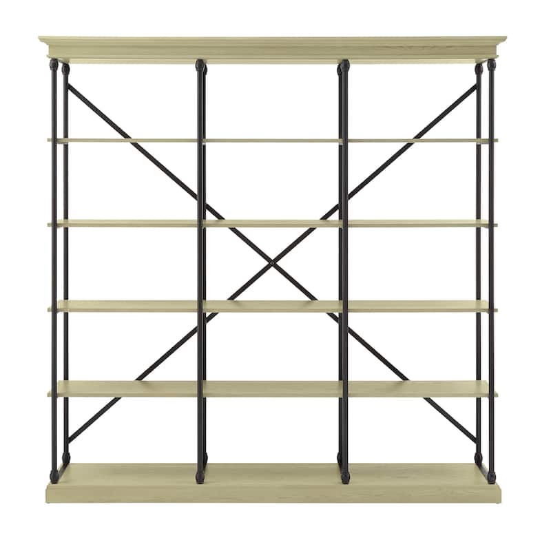 Barnstone Cornice Triple Shelving Bookcase by iNSPIRE Q Artisan - Cream