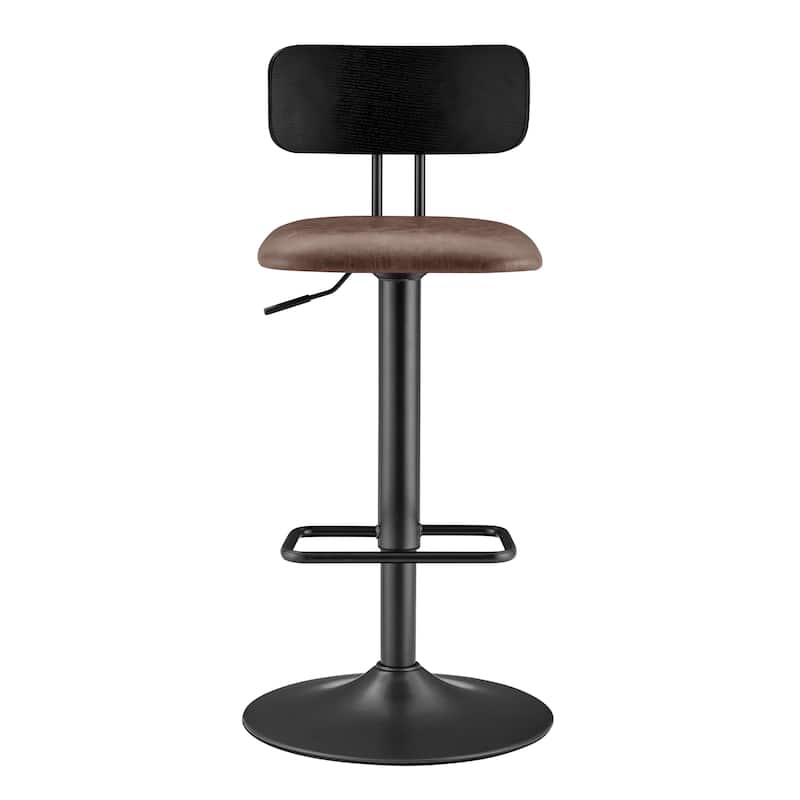 NPD Furniture Judith PU Gaslift Bar Stool (Set of 2)
