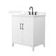 Option White, Black Trim, White Quartz Top