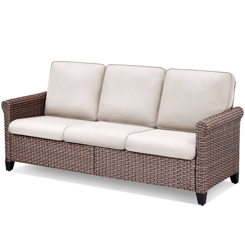 Pocassy Outdoor Sofa Swivel Chairs Patio Chair Funiture Set