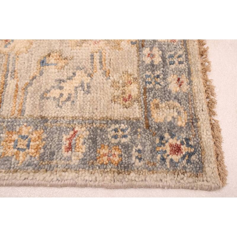 ECARPETGALLERY Hand-knotted Jules Serapi Light Grey Wool Rug - 2'6 x 8'0