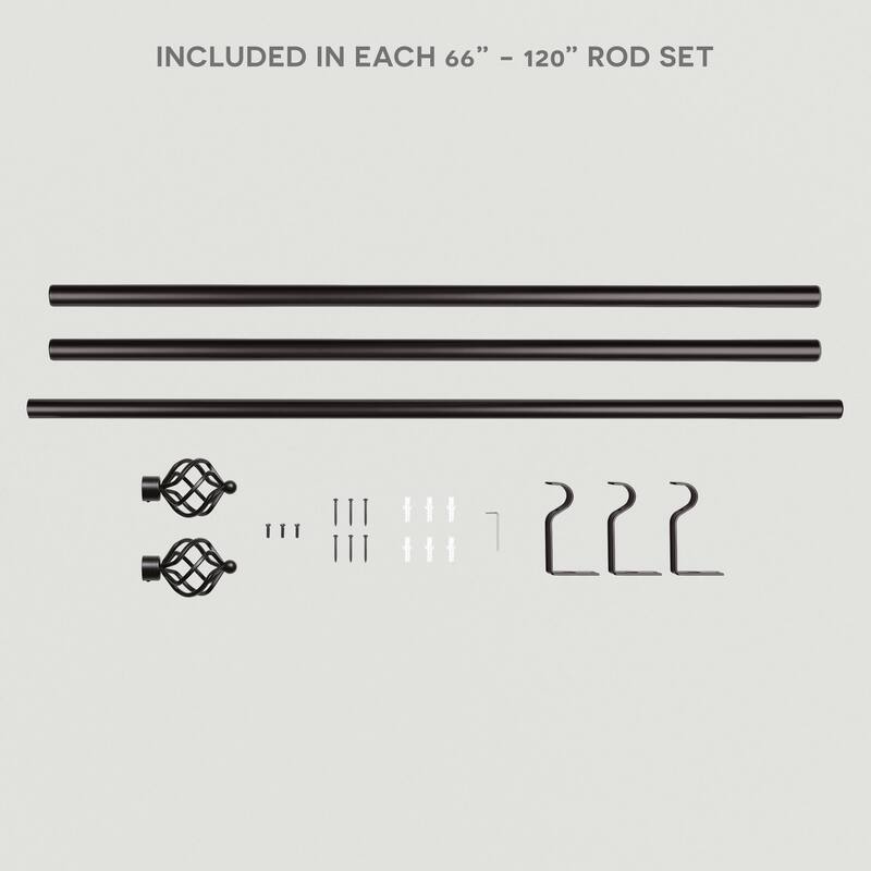 Porch & Den Freret 1-inch Curtain Rod and Finial Set